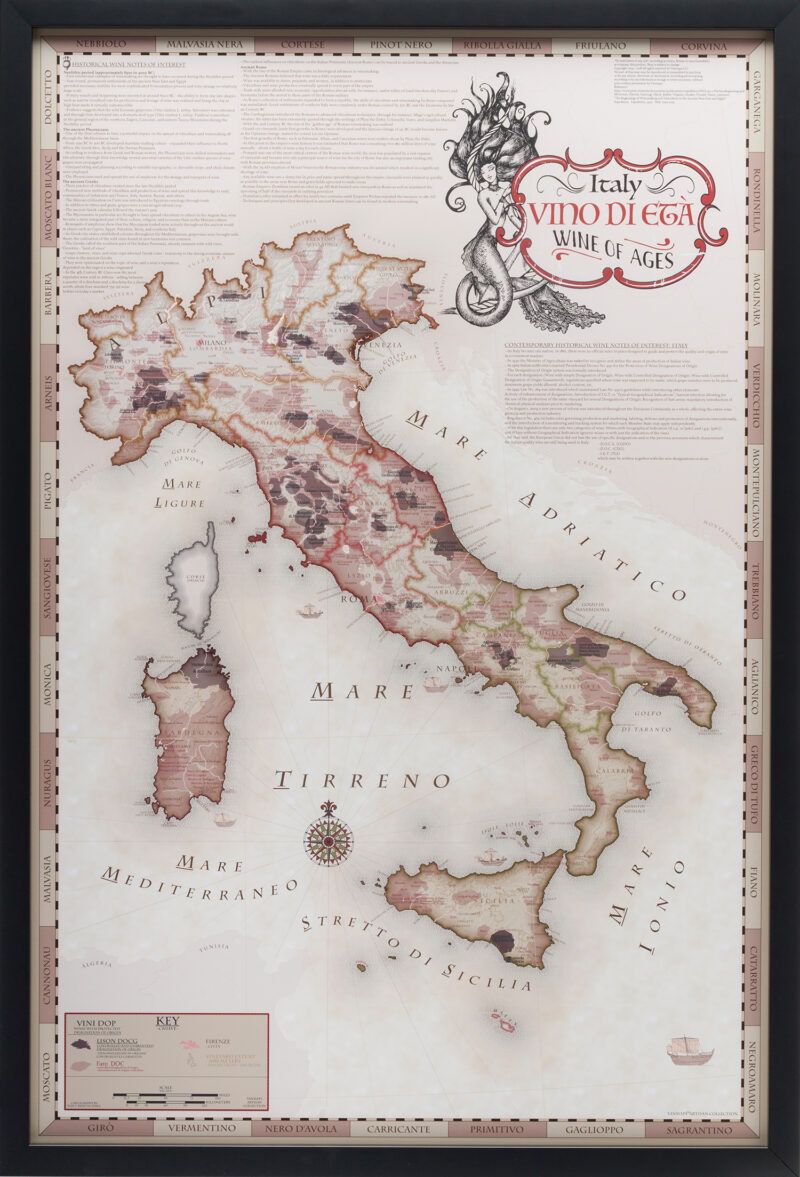 Wine of Ages Map with Mermaid