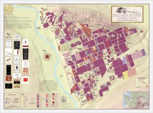 Red Mountain Appellation Vineyards & Wineries Map - 8th Edition