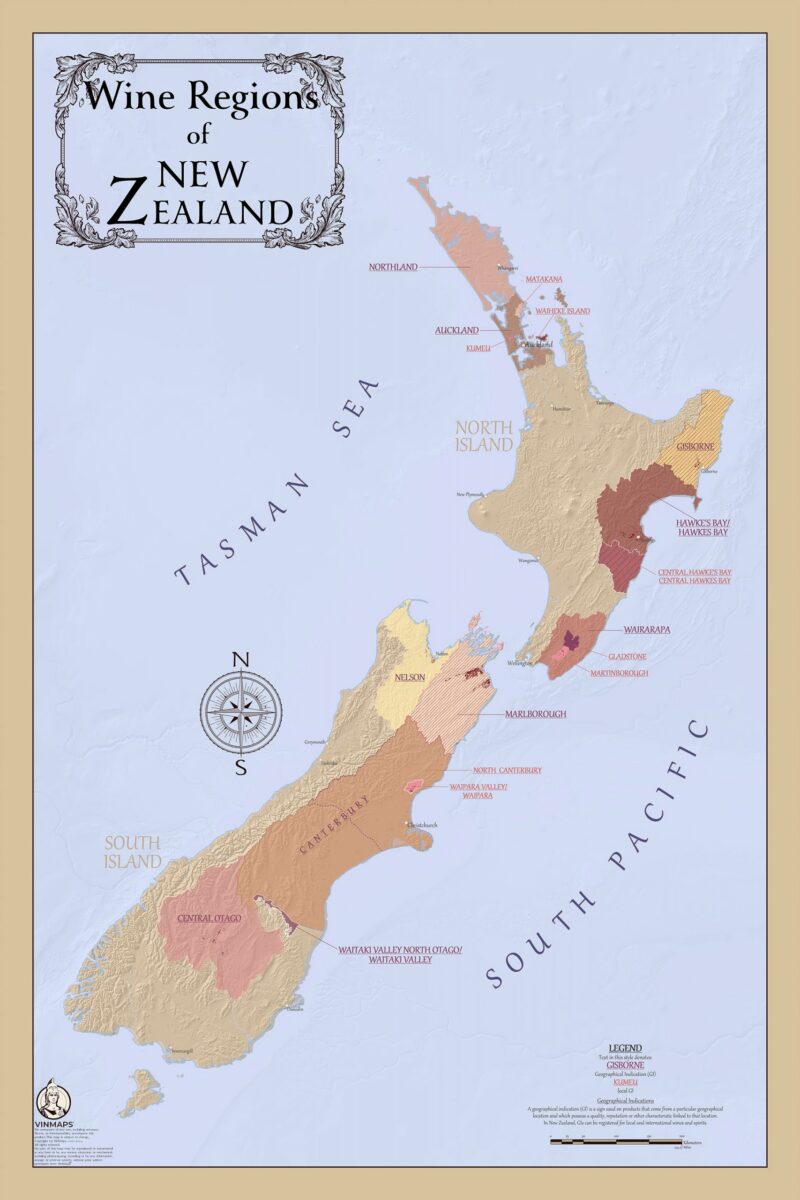 New Zealand Wine Map
