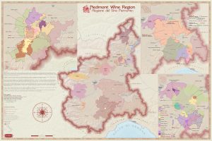 Piemonte Wine Regions map