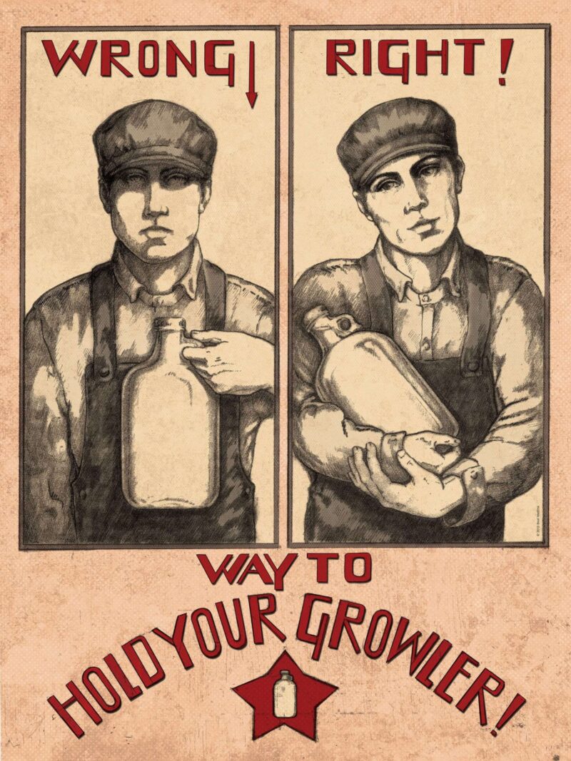 Growler beer poster