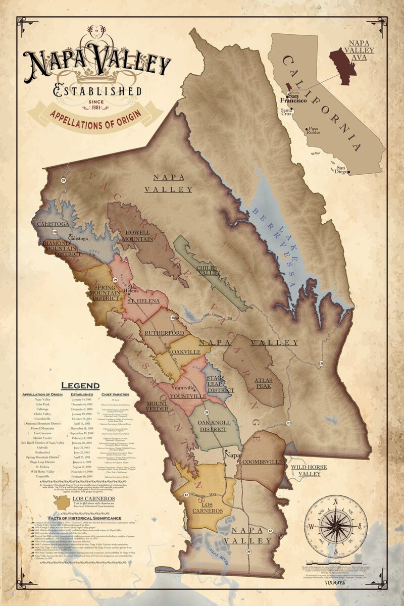 Vinmaps Napa Valley Established