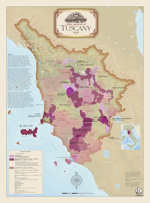 tuscany winery map