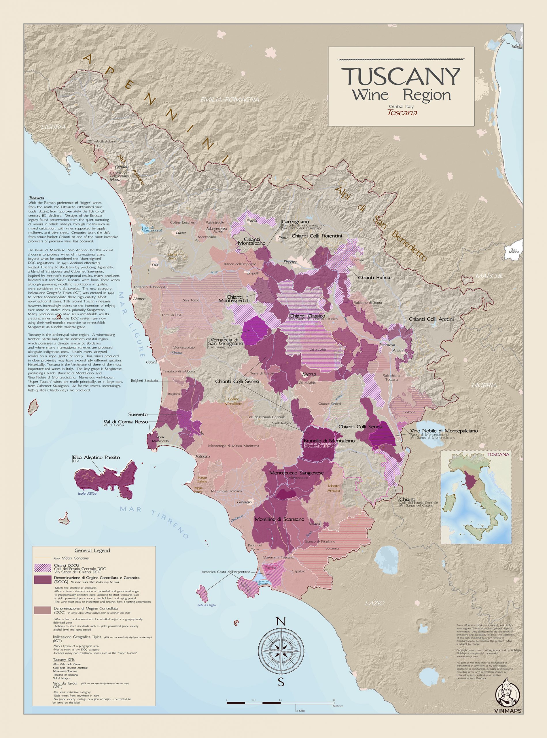 Tuscany Wine Region Map Scaled 