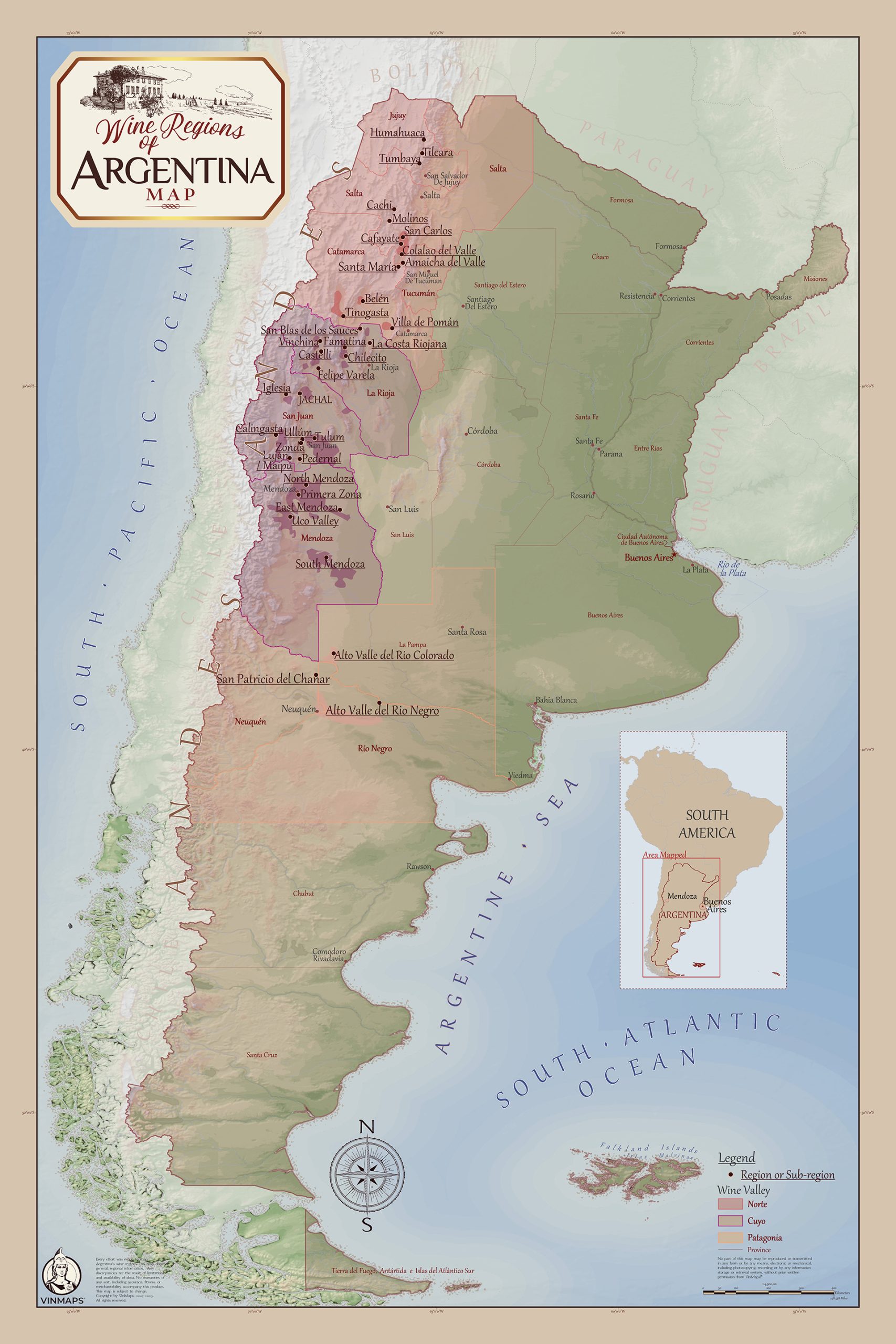 Argentine Wine Regions Map