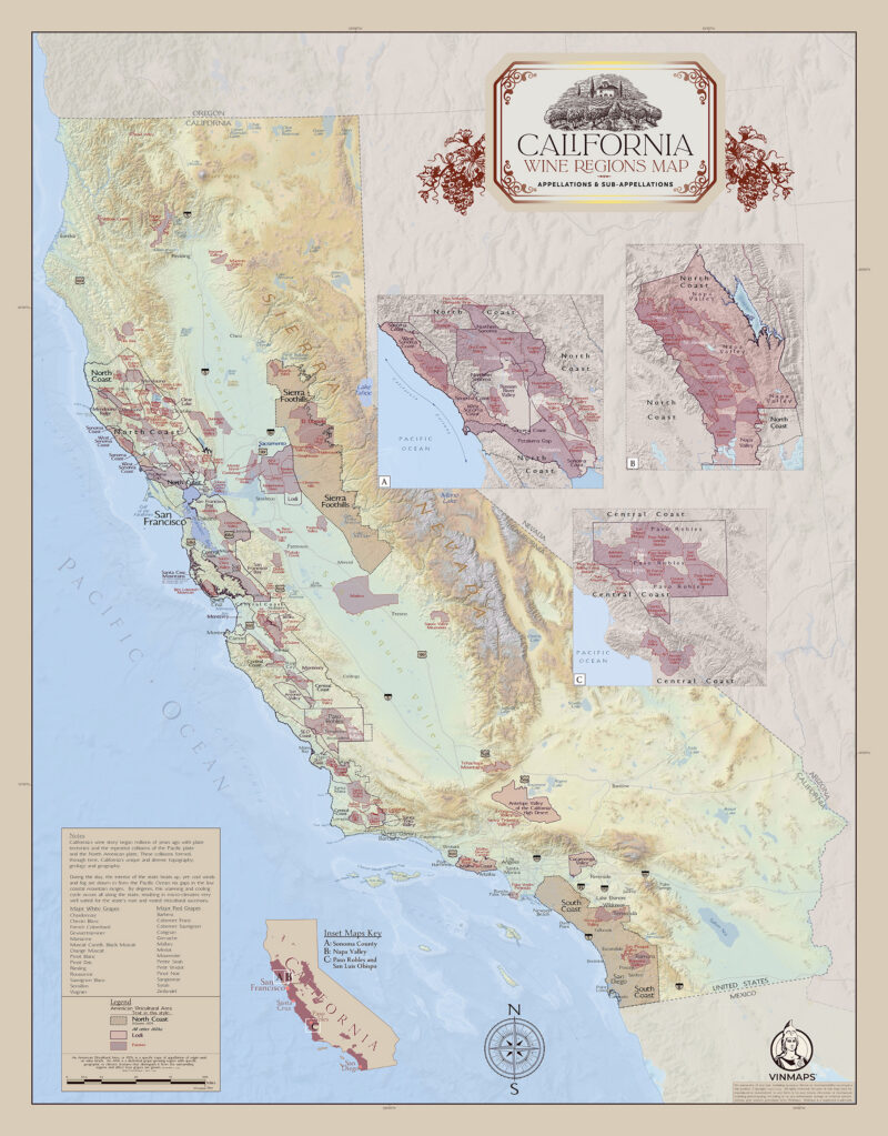 California wine map