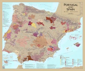Spain and Portugal Wine Regions Map