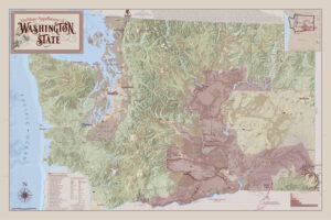 Appellations of Washington State Wall Map