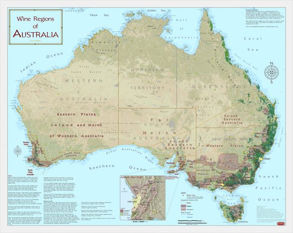 Wine Regions of Australia Map